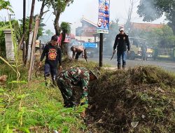 ​Aksi Cepat Babinsa Koramil 0812/06 Ngimbang Bersama Warga Evakuasi Pohon Tumbang di Jalan Raya Ngimbang-Bluluk
