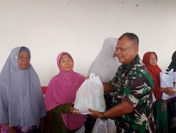 Wujud Kepedulian, Koramil 0812/20 Karangbinangun Bersama Pemda Salurkan Bantuan Sembako bagi Korban Banjir di Ketapangtelu