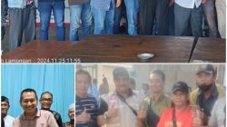 Keluarga Besar H. Toni Hartono dan Ibu Ratna Shonda Bagikan Bingkisan THR untuk Awak Media di Lamongan