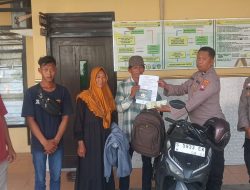 Polsek Kembangbahu Serahkan Sepeda Motor Temuan kepada Keluarga Pemilik