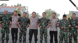 Kapolres Lamongan Perkuat Sinergitas TNI–Polri, Kunjungi Yonif TP 887/KJM dan Tinjau Lokasi TMMD